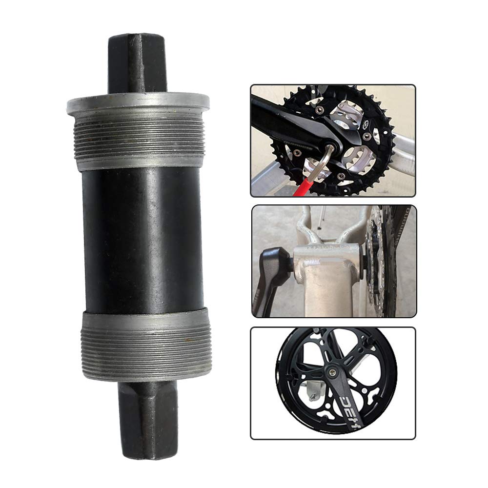 Hoypeyfiy Bb-Un26 Square Taper Bottom Bracket 68 * 123/127 / 110Mm (Black 1Pcs) (68X110Mm)