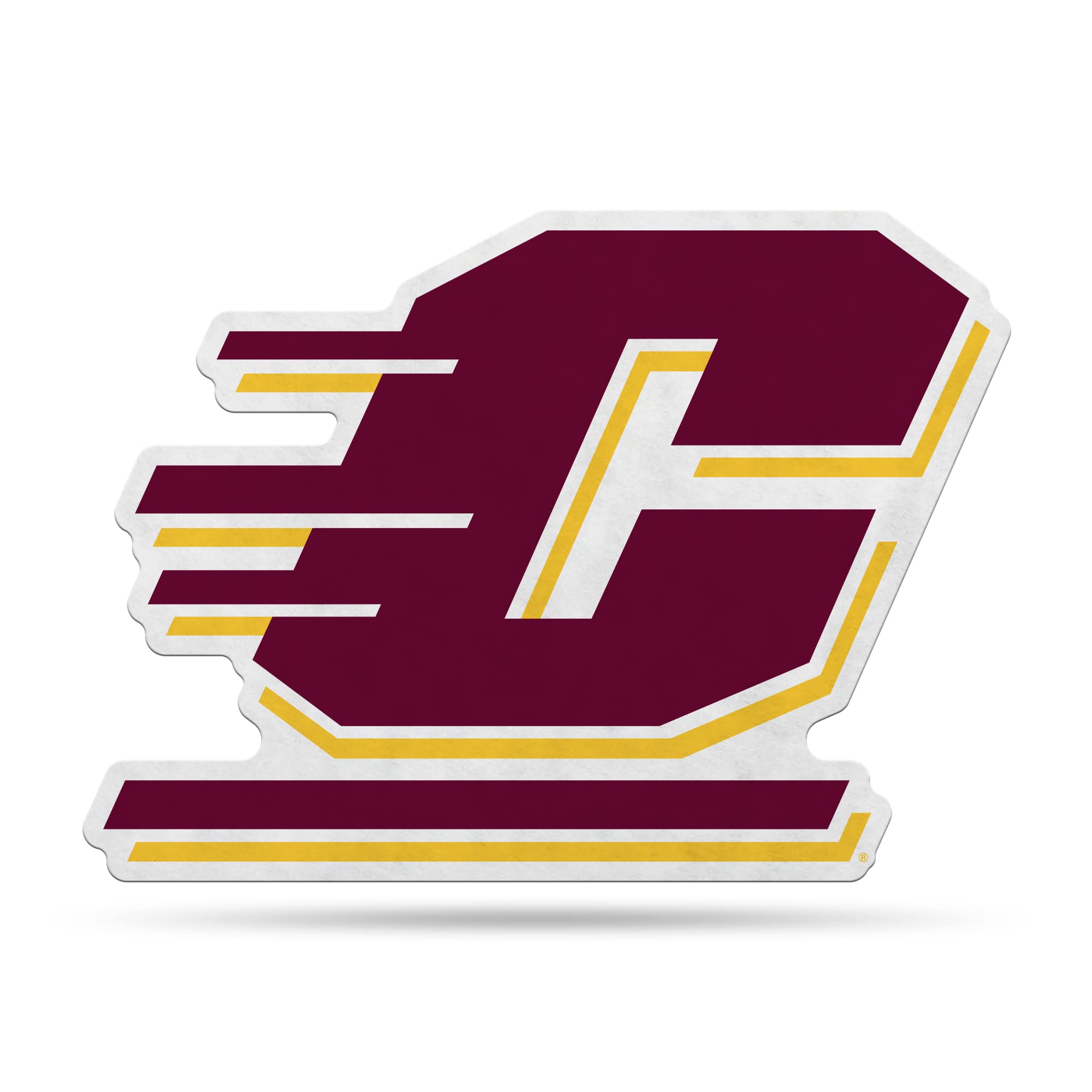 Rico Industries Ncaa Central Michigan Chippewas Primary Shape Cut Pennant - Home And Living Room D  Cor - Soft Felt Ez To Hang