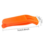 Augsun 10 Pcs Safety Whistle Marine Whistle Plastic Whistles With Lanyard For Emergency (Orange)