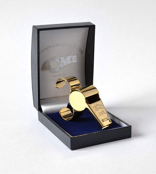 ACME Thunderer Whistle with Finger Grip Large 477/58.5 Gold Plated