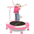 SkyBound 36 Inch Indoor Trampoline for Kids - Kid Trampolines with Handle - Toddler Tranpoline with Upgraded 2.0mm Steel Pipe an