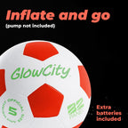 Light Up-Soccer Ball Size 5|Glow In The Dark|Official Size And Weight|Uses 2 Hi-Bright Led Lights|Perfect For A Night Match In T