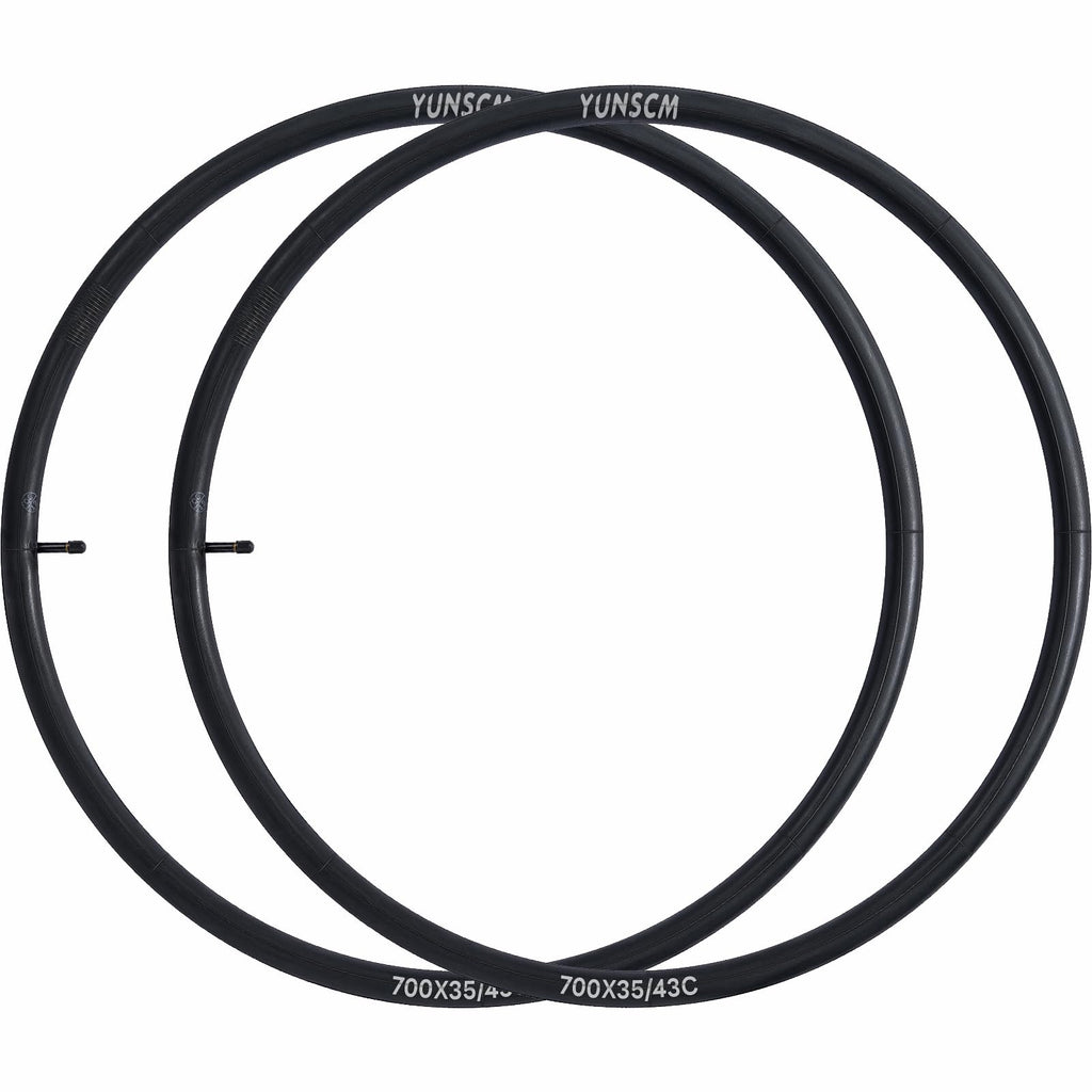 2 Pack 700C Road Bike Tubes 700 X 35C/38C/40C/42C/43C Av33Mm Schrader Valve Tubes Plus 2 Rim Strips Compatible With 700X35C 700