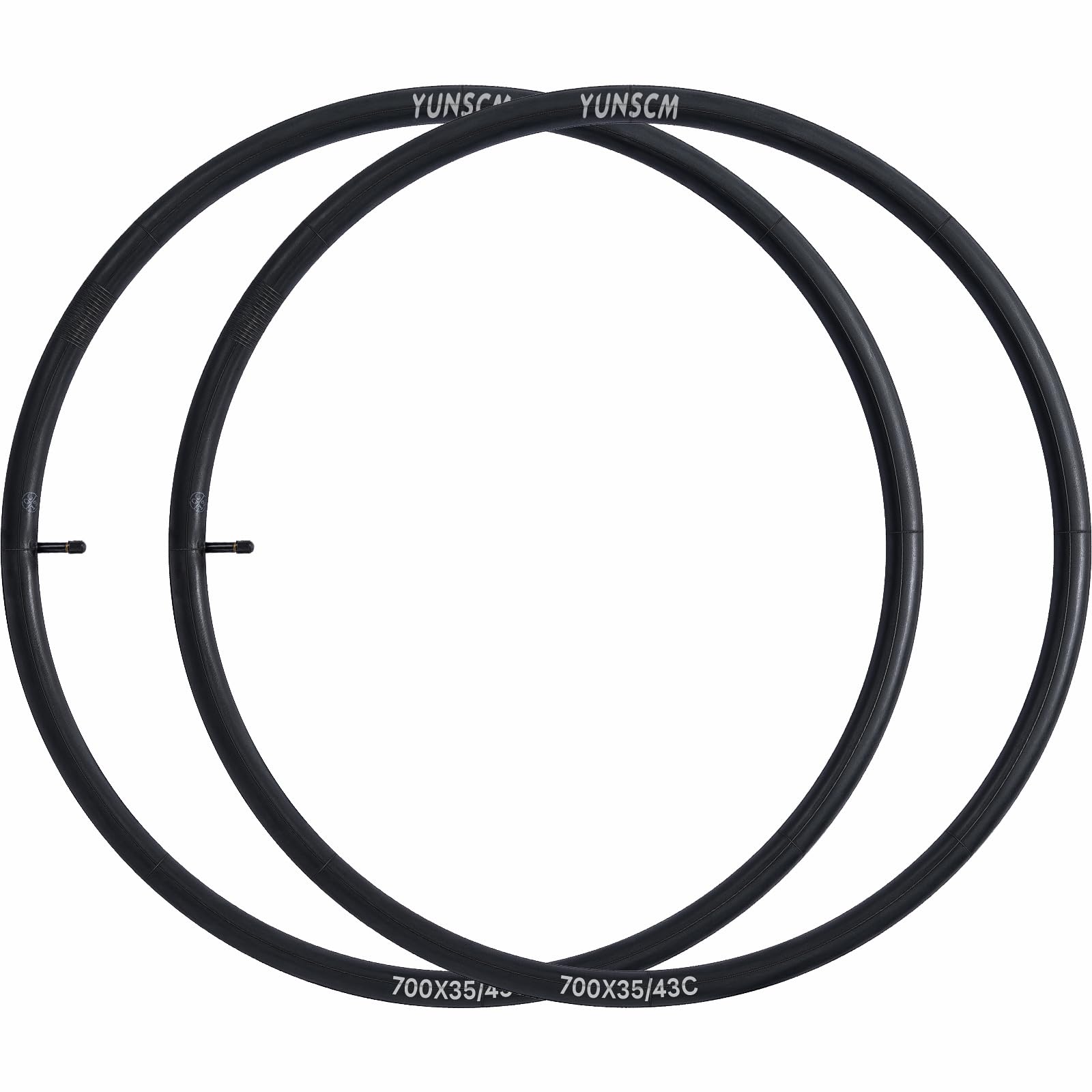 2 Pack 700C Road Bike Tubes 700 X 35C/38C/40C/42C/43C Av33Mm Schrader Valve Tubes Plus 2 Rim Strips Compatible With 700X35C 700
