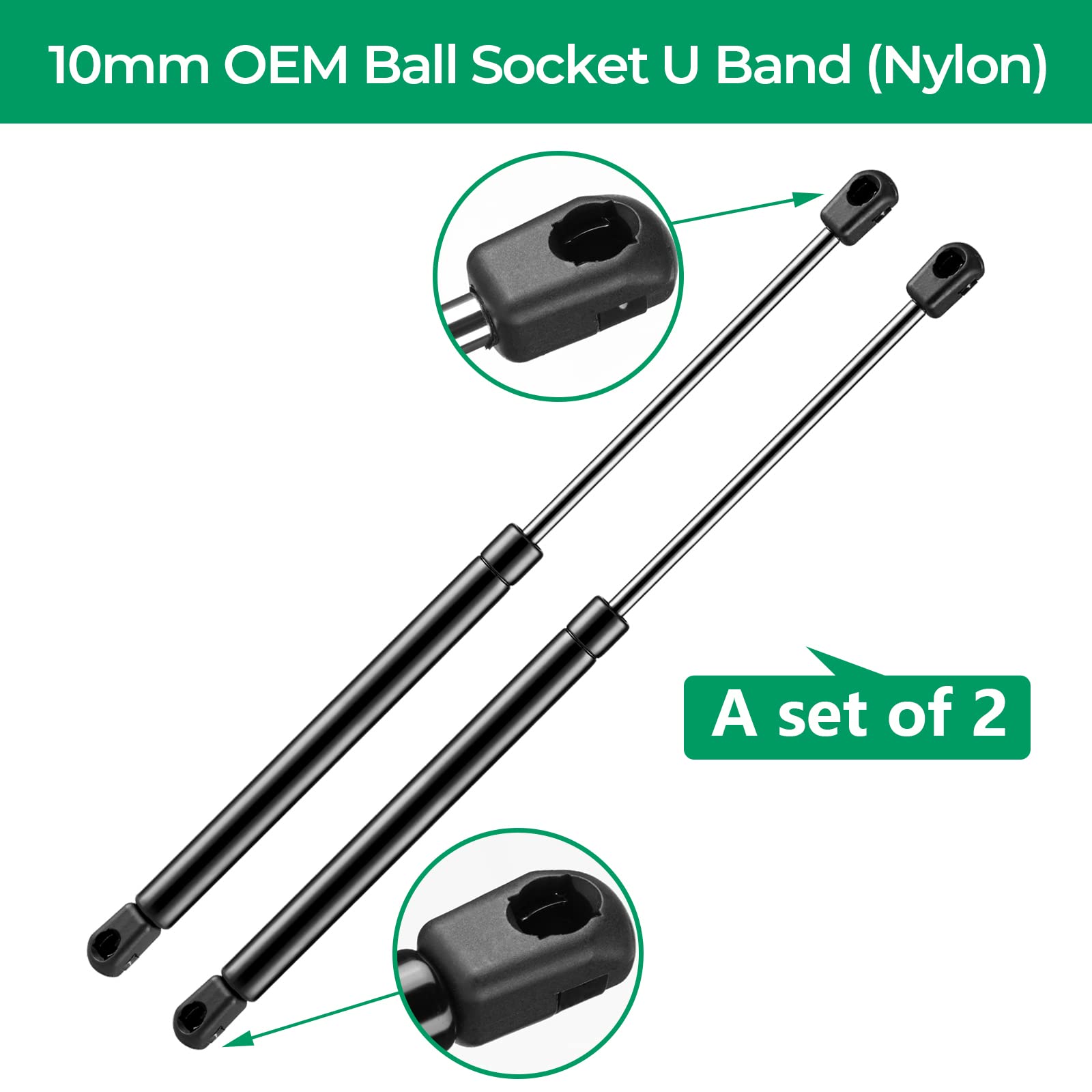 C1609209 16 Inch 38Lb169N Gas Struts Shocks Spring Lift Support For Leer Camper Shell Rear Windows Door Truck Topper Cap Toolbox