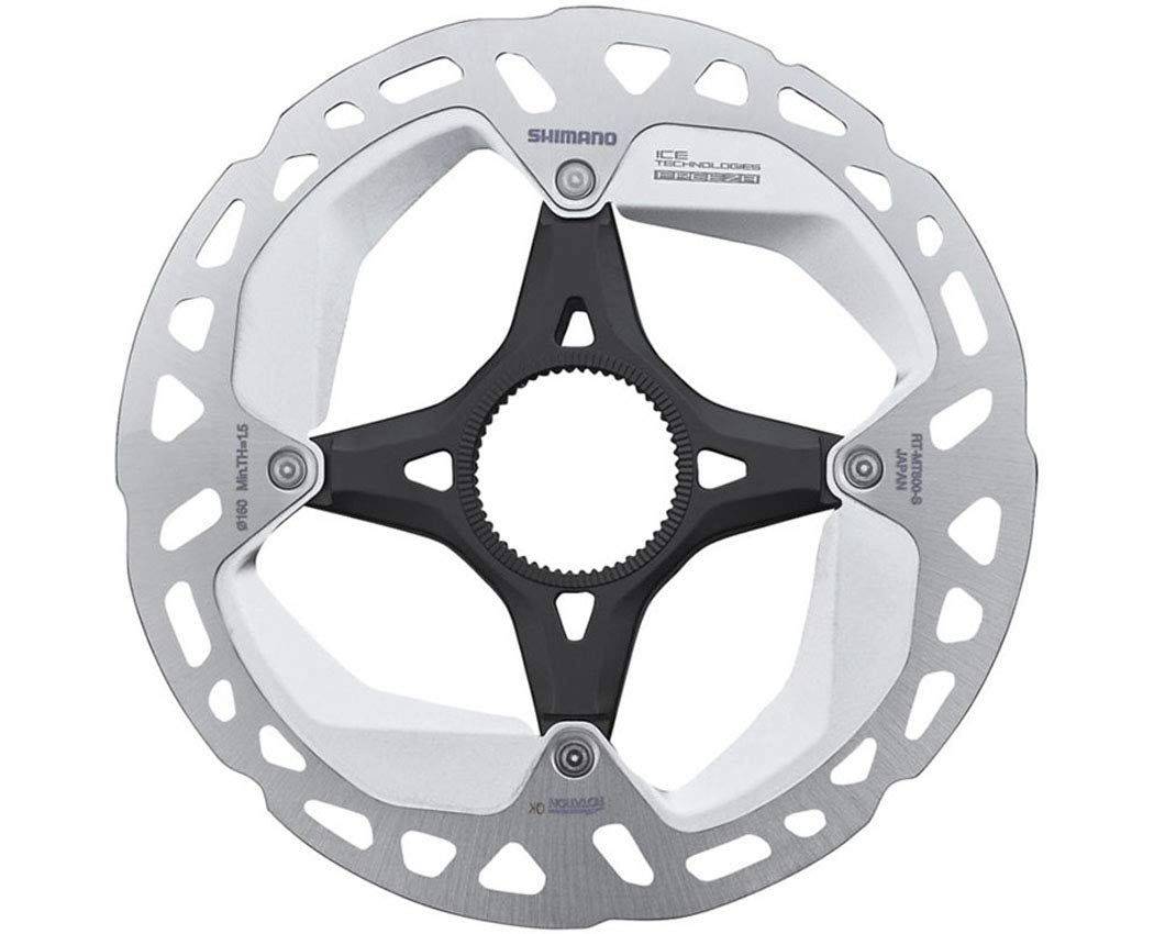 Shimano Rt-Mt800-S Disc Rotor - 160Mm, Center-Lock, Silver/Black