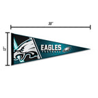 Rico Industries Nfl Football Philadelphia Eagles Primary 12'' X 30'' Felt Wall D  Cor Pennant - Great For Home/Bed Room/Man Cave