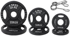 Fitvids Olympic 2-Inch Cast Iron Plate Weight Plate For Strength Training And Weightlifting, Two Hole Style, 35Lb Set