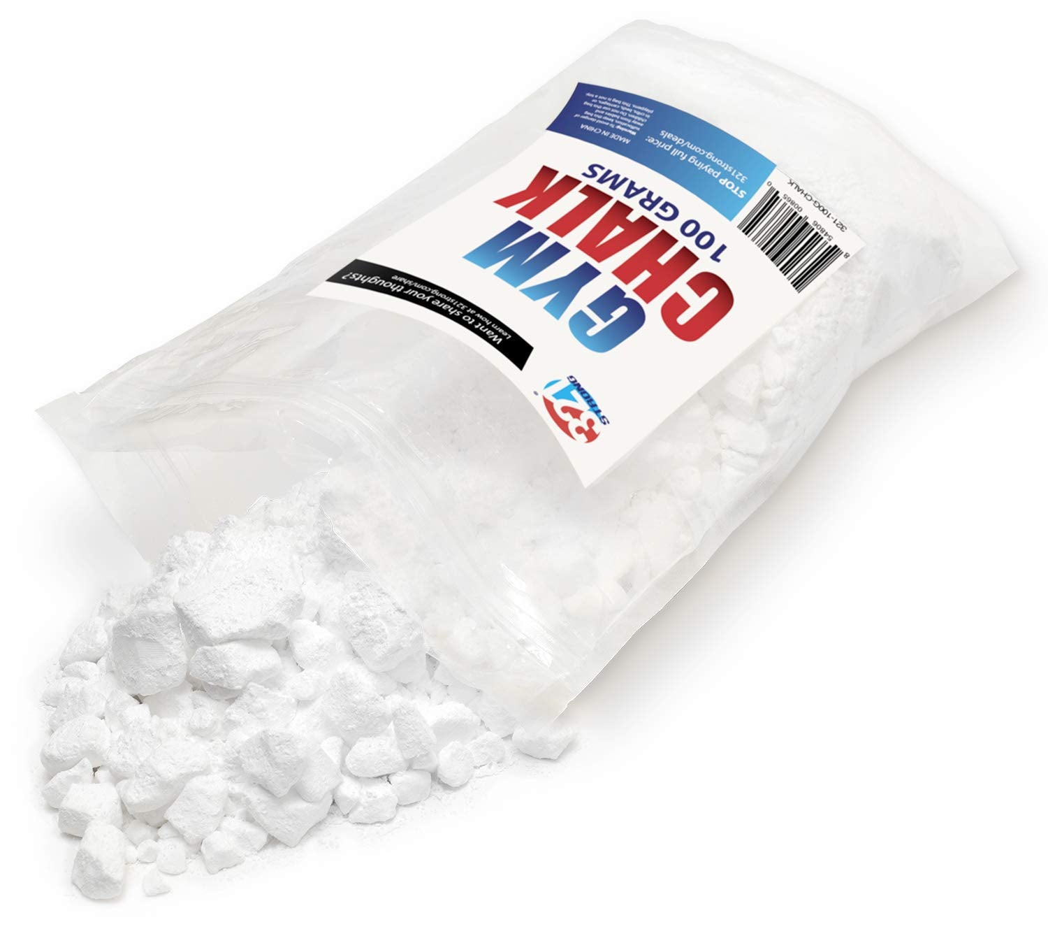 321 Strong 300 Gram (10.58 Oz) Or 100 Gram (3.52 Oz) Loose Gym Chalk - For Weightlifting, Rock Climbing, Kettlebells, And Gymnas