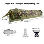 Geertop Ultralight 1 Person Bivy Tent For Camp Waterproof Single Man Tent For Camping Hiking Backpacking Hunting Outdoor Surviva