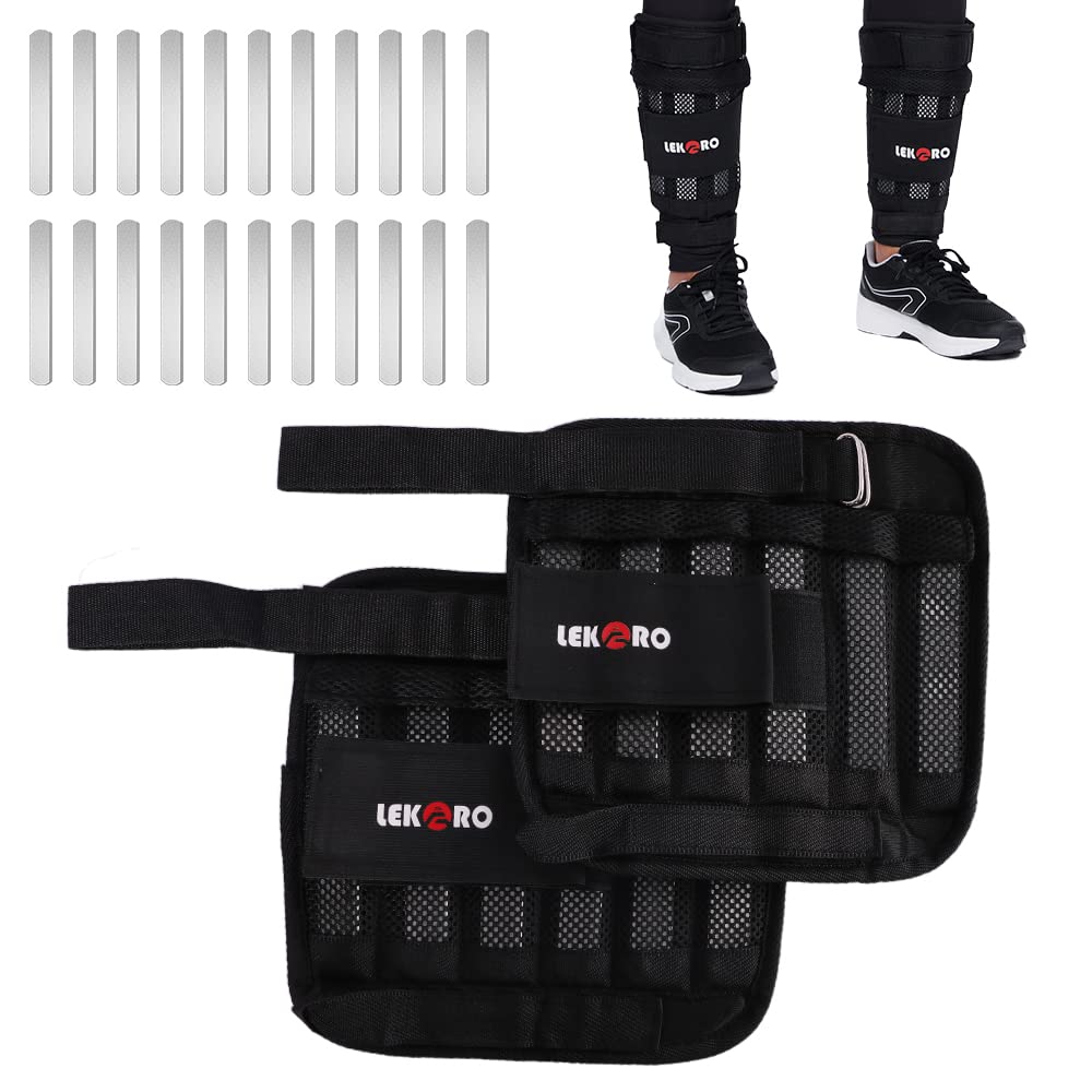 Adjustable Ankle Weights, Leg Wrist Weights, Removable Leg Weights For Men Women Fitness, Walking, Jogging, Workout, 1Pair 2 Pac