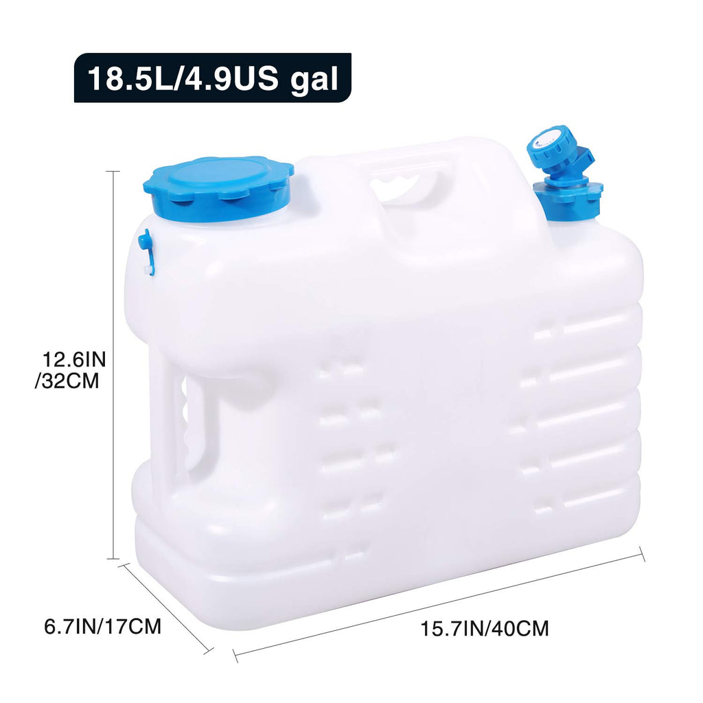 Campmax Water Container With Spigot, 5 Gallon Portable Water Storage For Camping (18.5L)
