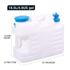 Campmax Water Container With Spigot, 5 Gallon Portable Water Storage For Camping (18.5L)