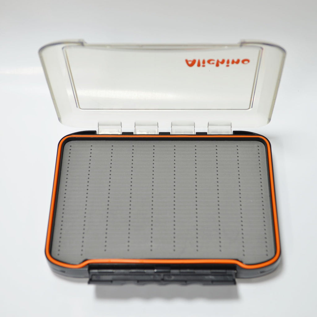 Alichino Fly Box For Fly Files Ice Jig Box Two Sided Waterproof Fly Fishing Box For Nymphs And Streamers (Grey Foam Insert C, Ex