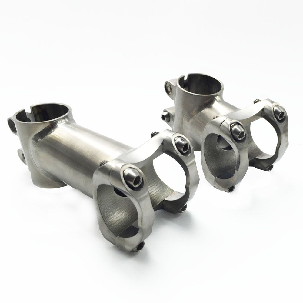 TiTo Titanium Bicycle Stem Bike Stem MTB Mountain Road Handlebar Stem 25.4mm/31.8mm X Length 50/60/70/80/90/100/110/120mm (? Sty