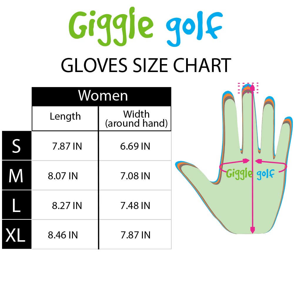 Giggle Golf Women'S Golf Glove (Small, Worn On Left Hand, Golf Diva)