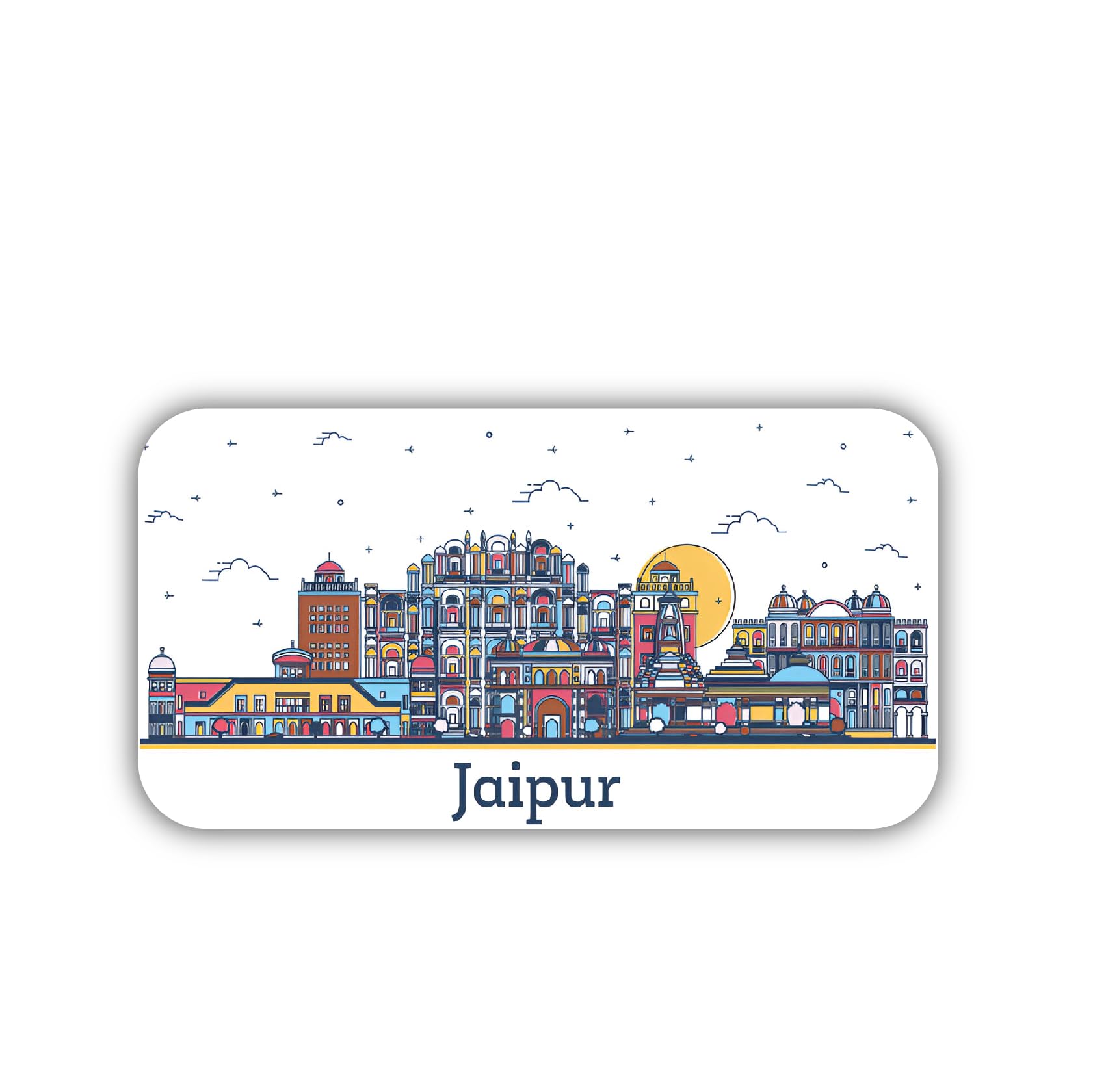 ISEE 360 Jaipur Rajasthan Fridge Magnet for Kitchen Doors Home Refrigerator Office Door Decoration Travel Souvenir Gift L X H 4 