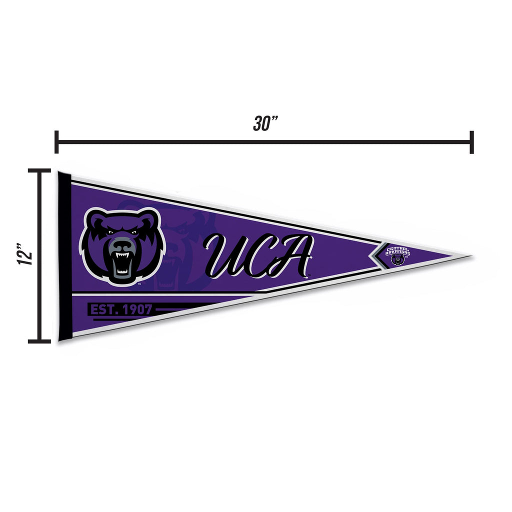Rico Industries Ncaa Central Arkansas Bears Classic 12'' X 30'' Felt Wall D  Cor Pennant - Great For Home/Bed Room/Man Cave D  C