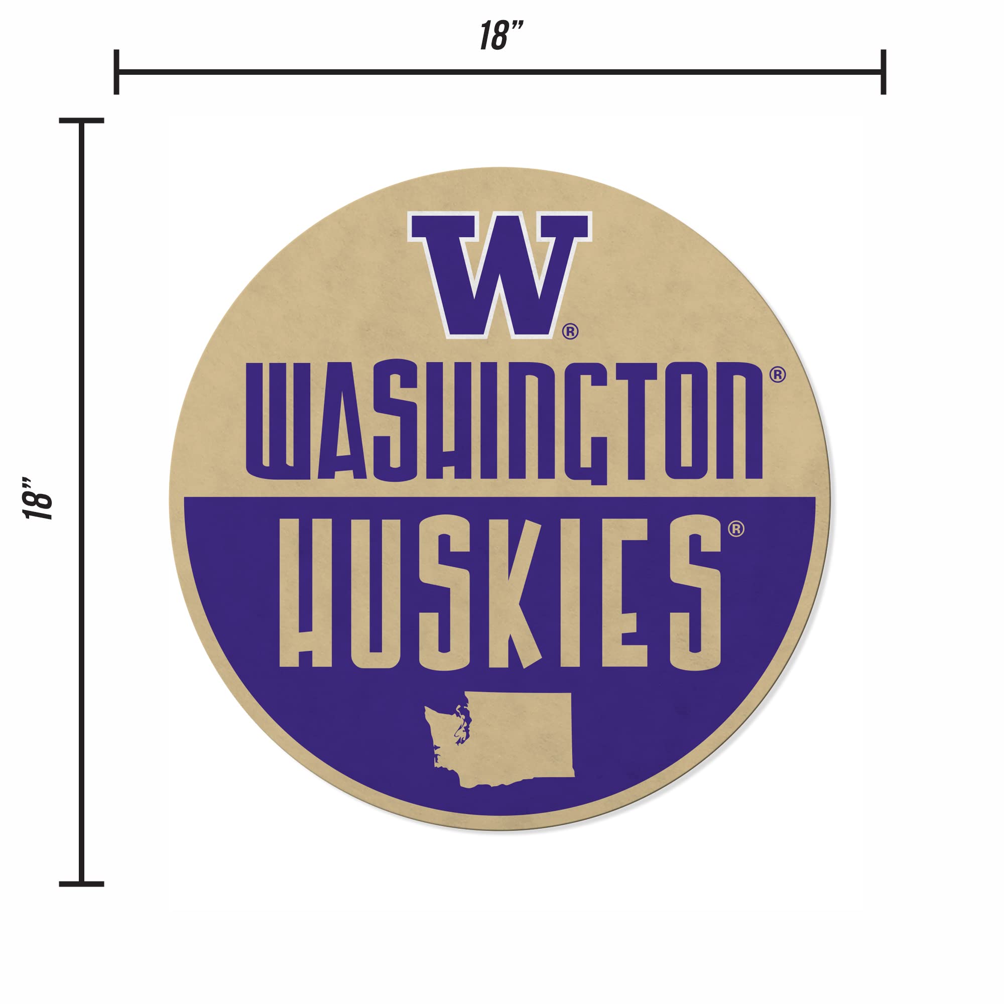 Rico Industries Ncaa Washington Huskies Classic Shape Cut Pennant - Home And Living Room D  Cor - Soft Felt Ez To Hang