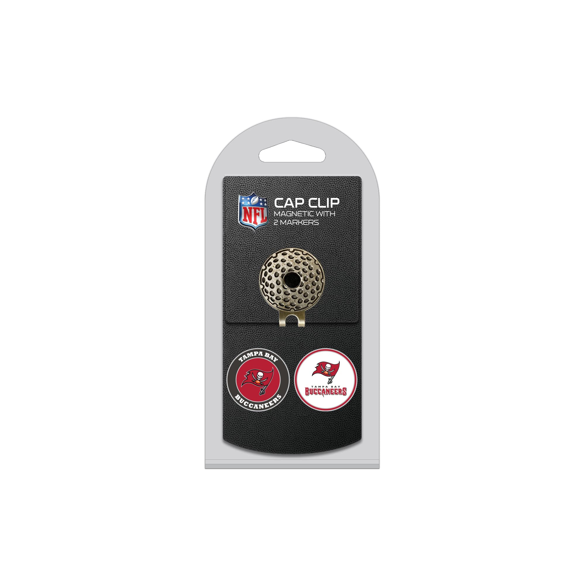 Team Golf Nfl Tampa Bay Buccaneers Cap Clip With 2 Golf Ball Markers Golf Cap Clip With 2 Removable Double-Sided Enamel Magnetic