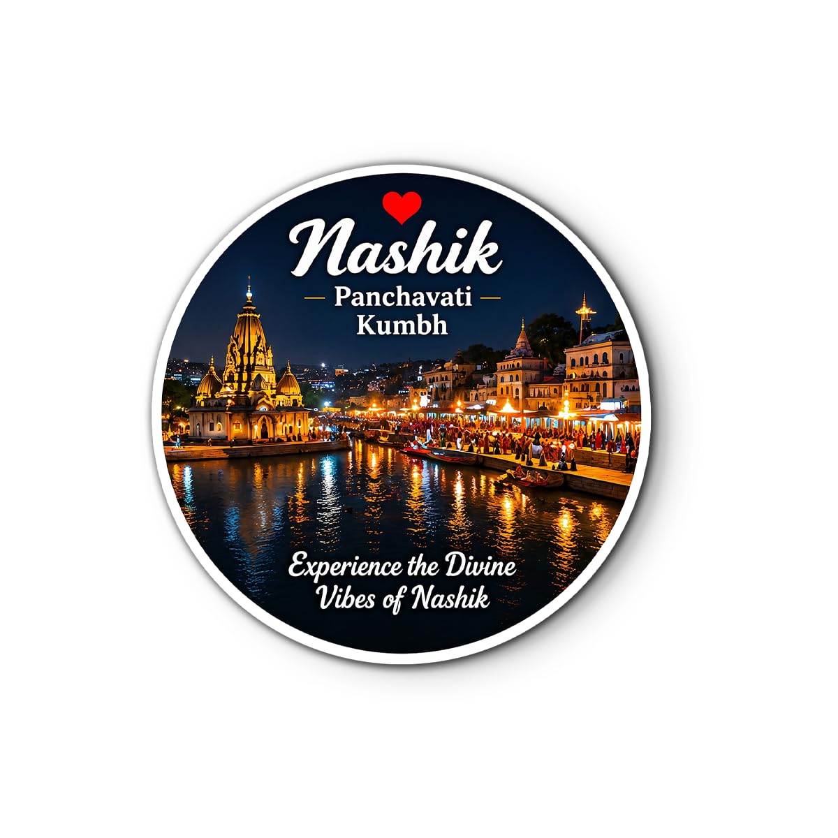 Spiritual Destination India Series Fridge Magnet, Nashik Panchvati (Des 02)