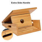 Strongtek Professional Wooden Slant Board, Adjustable Incline Board, And Calf Stretcher, Stretch Board - Extra Side-Handle Desig