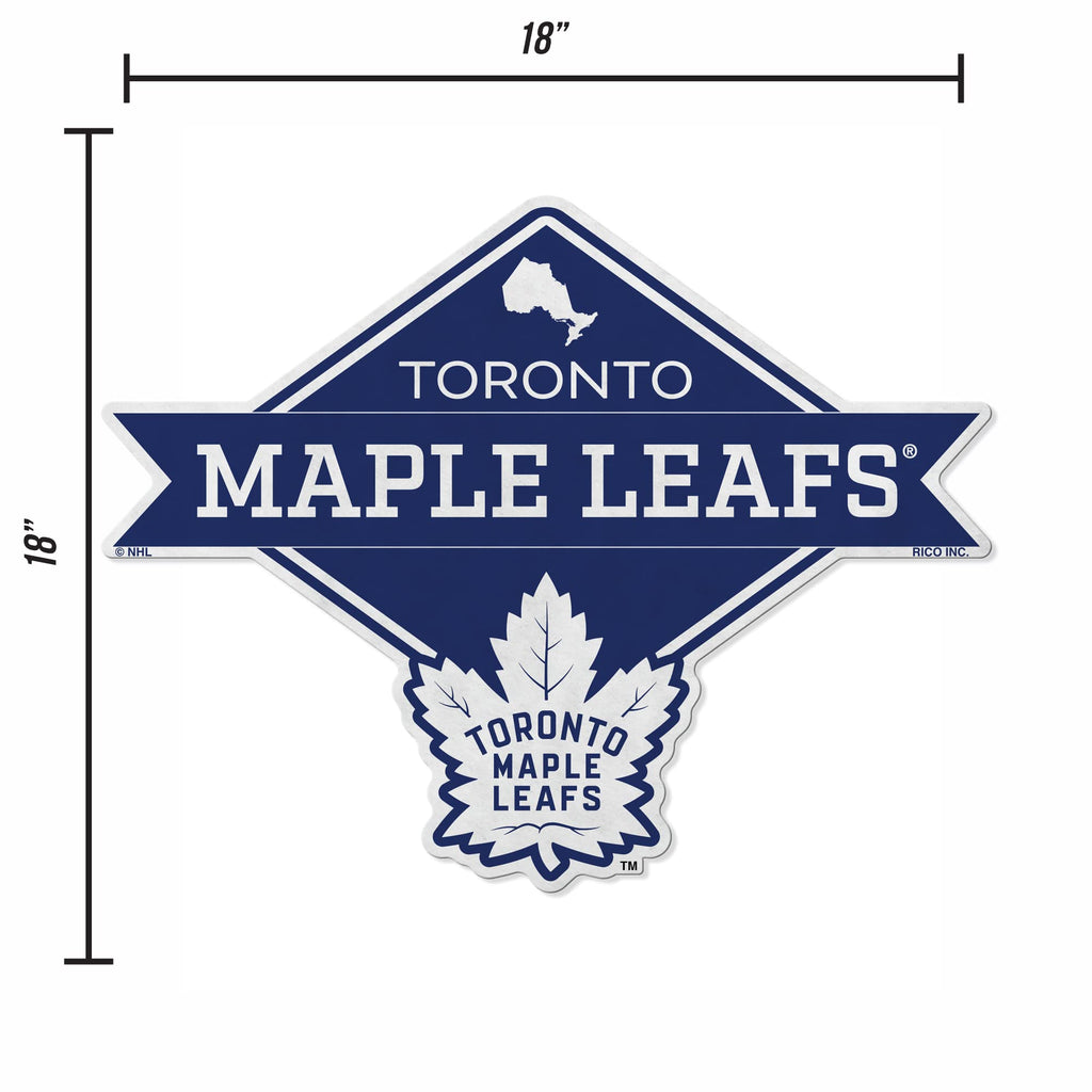 Rico Industries Nhl Toronto Maple Leafs Diamond Shape Cut Pennant - Home And Living Room D  Cor - Soft Felt Ez To Hang
