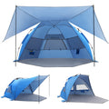 Elegear Beach Tent with 360? Removable Canopy, 4-6 Person Pop Up Sun Shade Shelter, UPF 50+ Automated Installation Double Silver