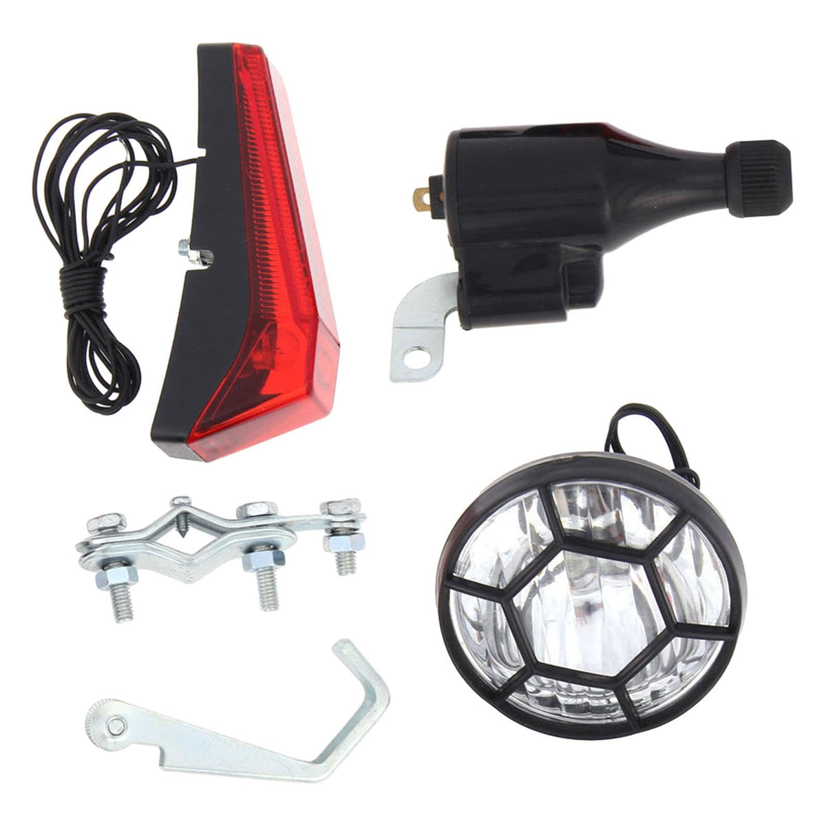 ZOOMELLA Dynamo Bike Light Set with Included Wiring Eco Friendly Waterproof Headlight Style B| Sporting Goods|Cycling|Bicycle Ac
