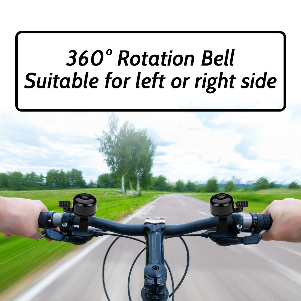Paliston Bike Bell Bicycle Bell Crisp Sound For Adults Kids Boys Girls Black