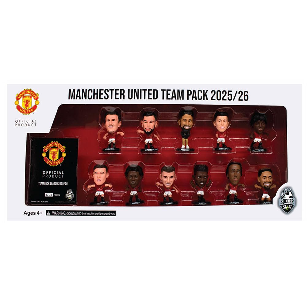 SoccerStarz - Man Utd 11 Figure Team Pack (2025/26 Version Classic Kit) / Figures