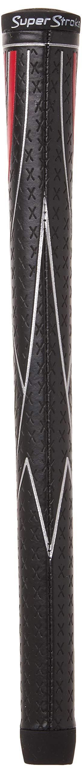 Superstroke Cross Comfort Golf Club Grip, Black/Red (Oversized) | Soft & Tacky Polyurethane That Boosts Traction | X-Style Surfa