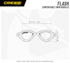 Cressi Flash, Black/Black, Tinted Lens