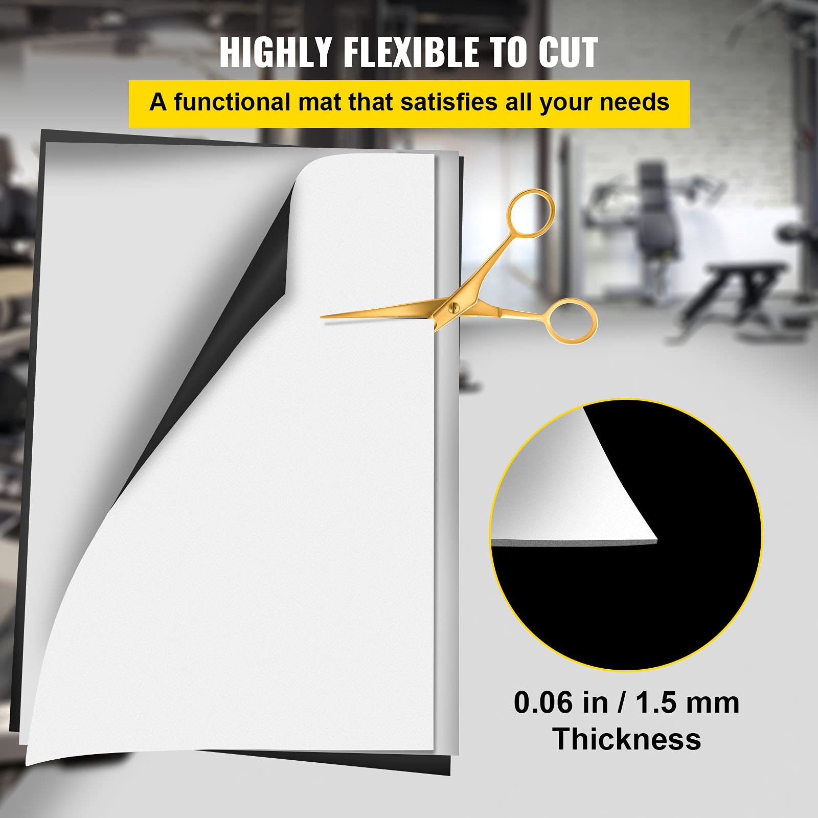 Vevor Dance Floor, 6.6X23Ft Dance Floor Roll, 0.06In Thick Pvc Vinyl Dance Floor, Black/White Reversible Portable Dance Floor, N