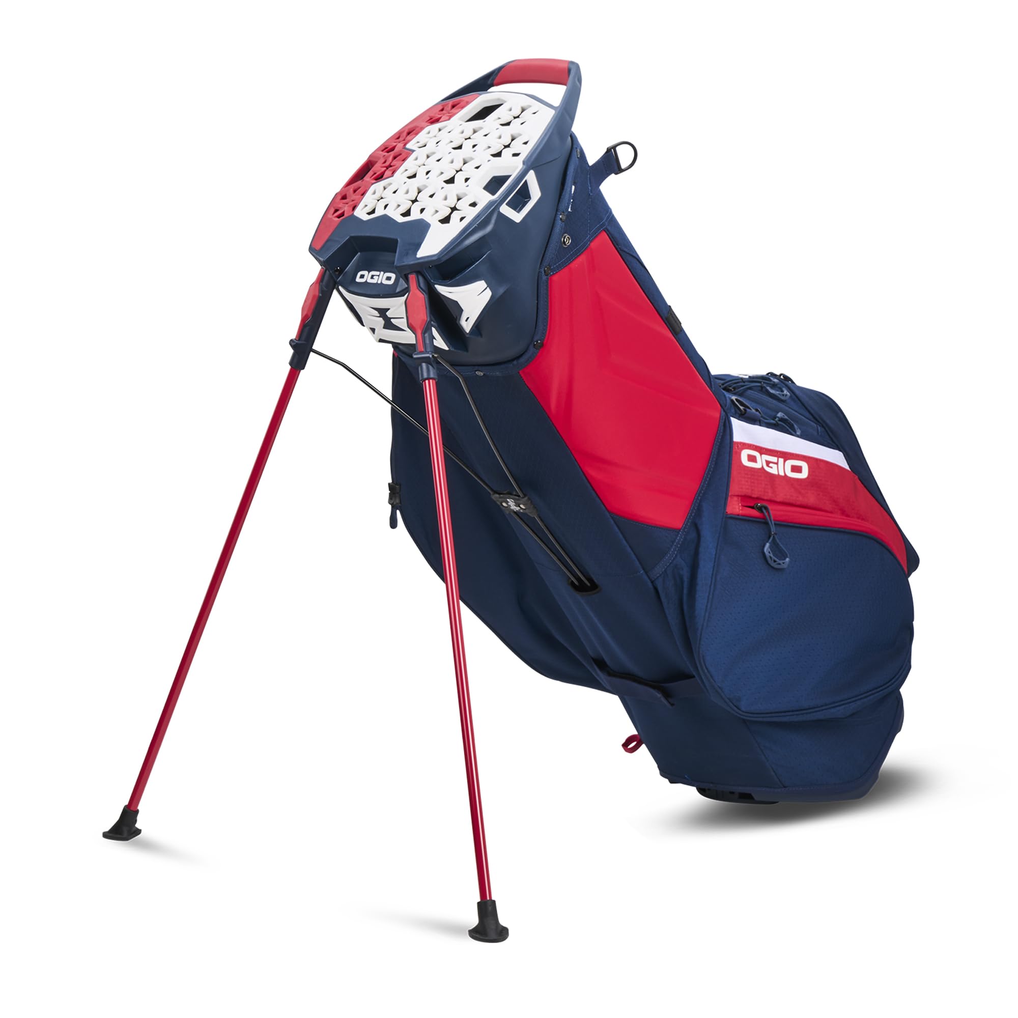 OGIO Golf Silencer Stand Bag (Red/White/Blue)