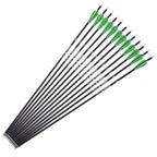 Archery 28Inch Carbon Arrow Practice Hunting Arrows With100 Grain Removable Tips For Compound & Recurve Bow(Pack Of 12)