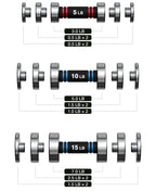 Adjustable Dumbbell 50Lb Single (25Lb/35Lb/40Lb/50Lb) Ultracompact Chrome Weight Home Gym Workout Strength Training Exercise (St