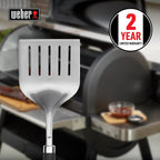 Weber Precision Grill Wide Spatula, Silverblack