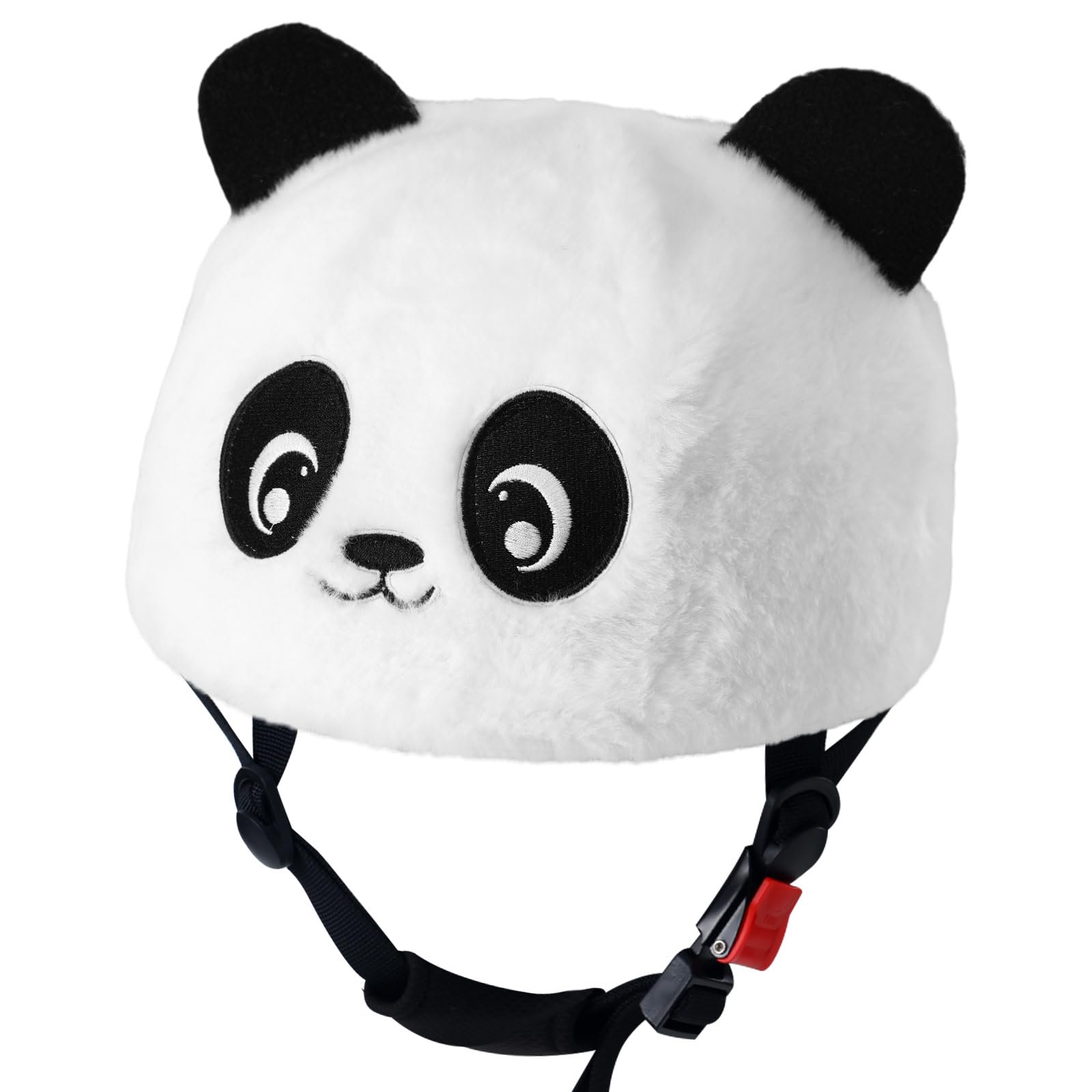 Hollowfly Ski Snowboard Helmet Cover Decorative Panda Animal Plush Head Cover Cute Panda Knitted Hat Decoration for Ski Snowboar