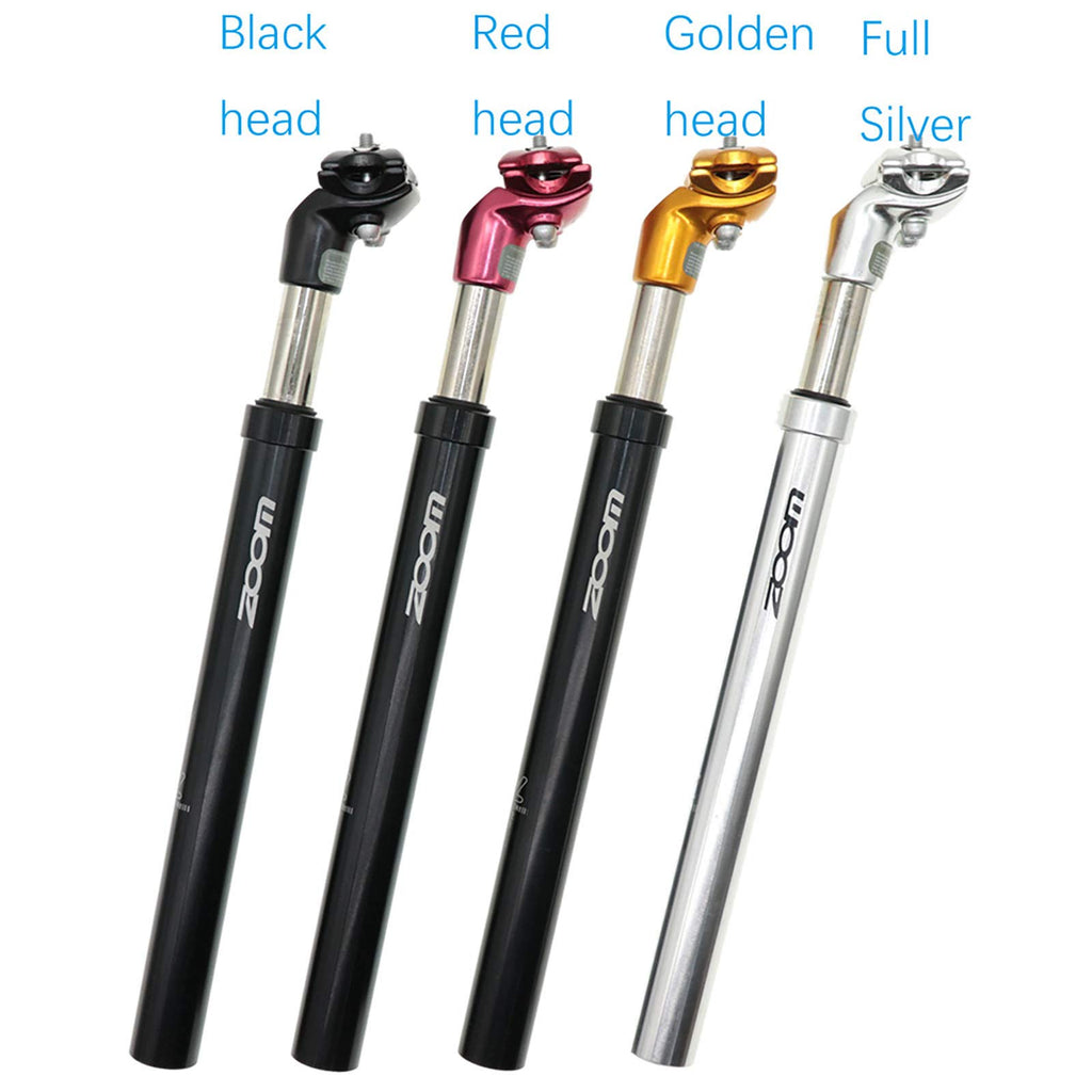 Djc Bike Suspension Seatpost Shock Absorber Damper Post 272 309 316 Mm, Lightweight Aluminum Body (Full Silver Color, 309Mm)