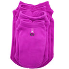 Dog Fleece Vest Soft Winter Jacket Sweater With D-Ring Leash Cold Weather Coat Hoodie For Small Medium Large Dogs Purple Small