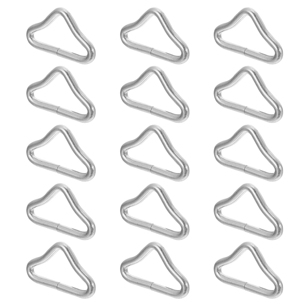 40Pcs Trampoline Triangle Ring Leash Rings Heavy Duty Leash Replacement Trampoline Clips Marine Clips Bungee Bed Triangle Ring G