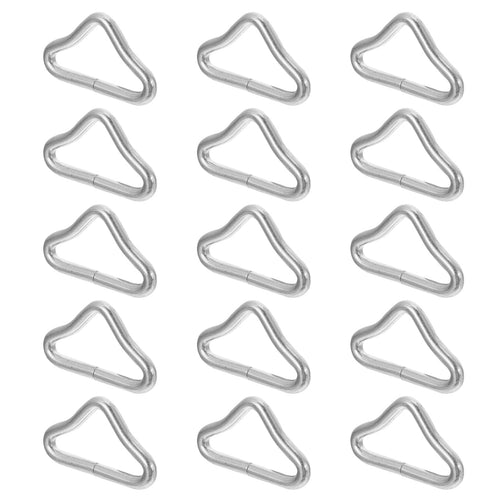 40Pcs Trampoline Triangle Ring Leash Rings Heavy Duty Leash Replacement Trampoline Clips Marine Clips Bungee Bed Triangle Ring G
