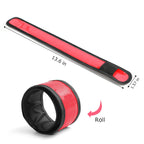 Esonstyle 6 Pcs Red Led Light Up Band Slap Bracelets, Night Safety Wrist Band For Cycling Walking Running Concert Camping Outdoo