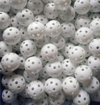 Faswin 100 Pack White Plastic Golf Training Balls, Airflow Hollow 41Mm Golf Balls For Driving Range, Swing Practice, Home Use