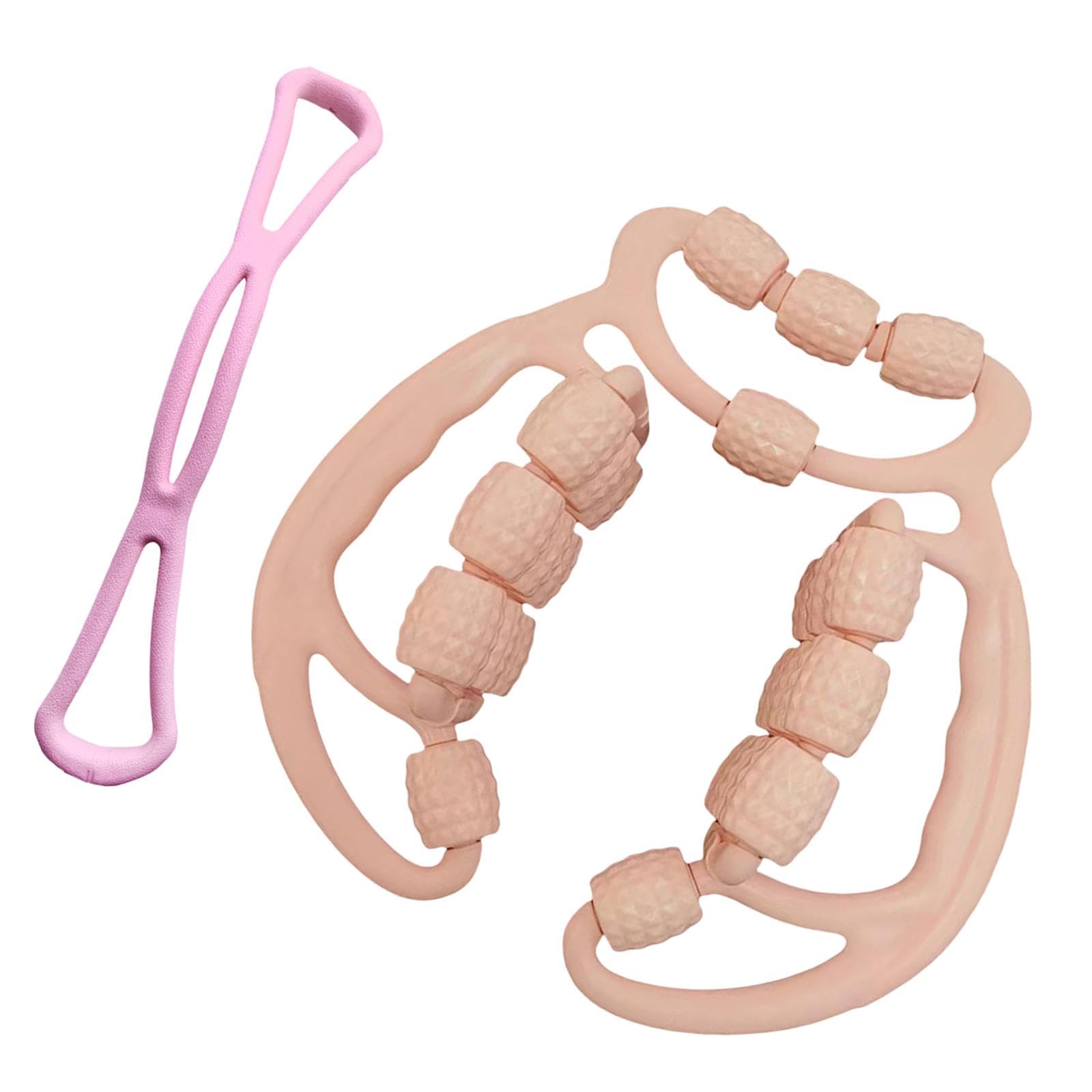 MERISHOPP24 Wheels Muscle Relax Roller Massage Tool Equipment for Fitness Workout Arm Pink|Sporting Goods|Fitness Running & Yoga