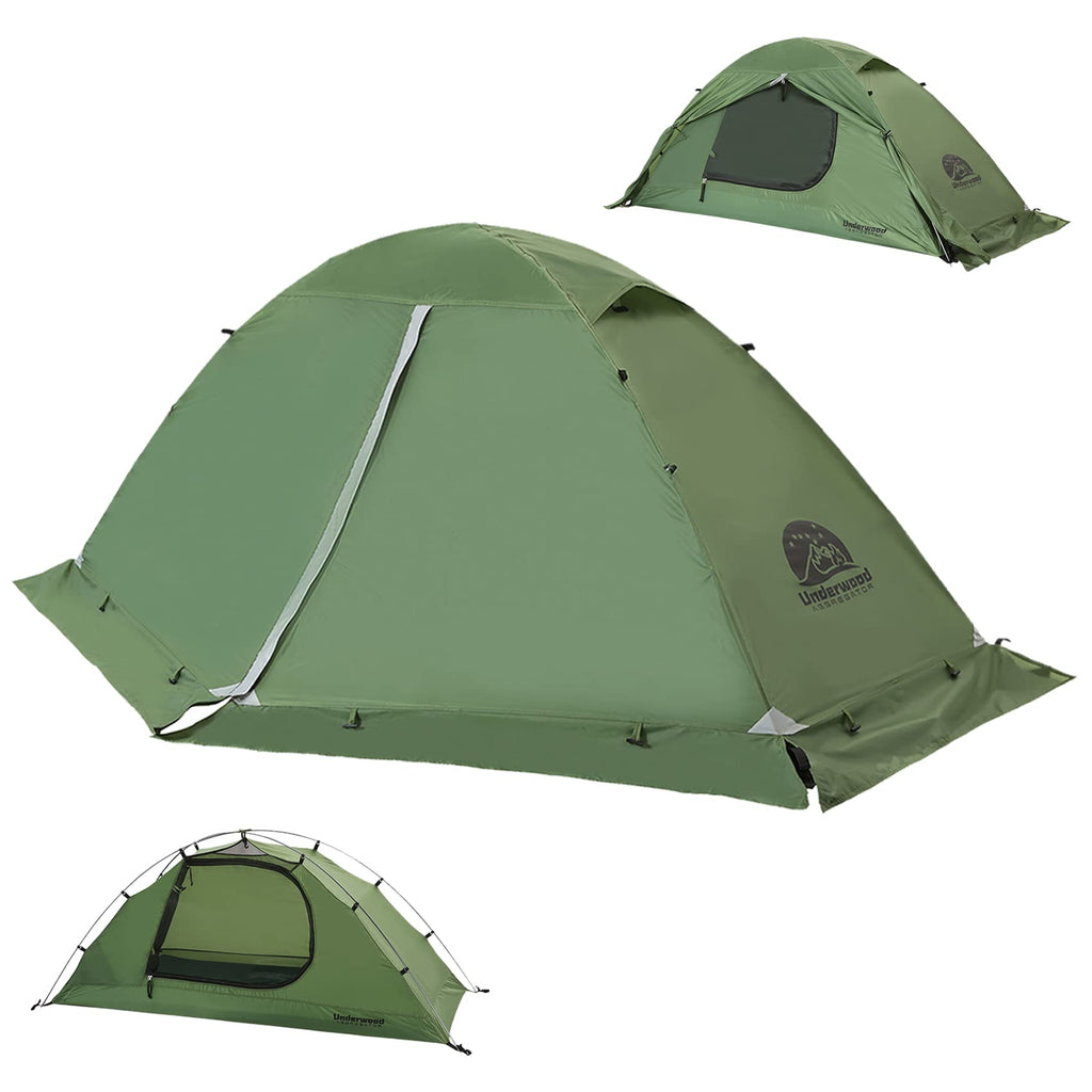 1-Person Backpacking Tent For 4-Season - Winter Waterproof Tent For One Person, Lightweight Camping Gear For Backpacking, Easy S