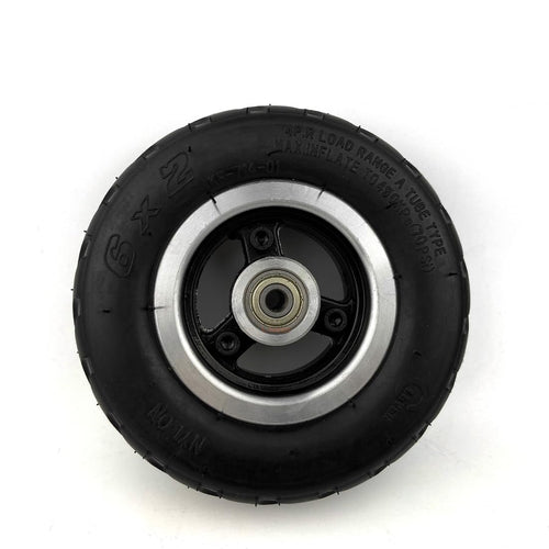 6 Inch Scooter Wheel 6x2 Wheel With Air Tire Or Solid Tire Metal Hub With 608 Bearings 8mm Axle Hole Trolley Cart Wheel (Solid W