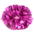 Lovecheer 2Pcs Pom Poms Cheerleading Hot Pink Metallic Cheer Pom Poms With Baton Handle For Sports Team Spirit Party Cheering