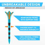 Full Choice100 Pack 3-1/4 Plastic Golf Tees, Enhanced Durability & Stability, Engineered to Minimize Friction and Side Spin